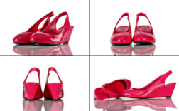 Slingpumps Keilabsatz Rosa Lack WiLady