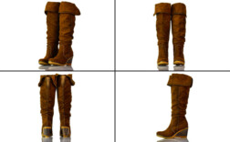 Stiefel Keilabsatz Braun Wildleder Graceland