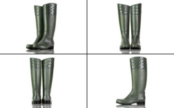 Gummistiefel Grau Lack