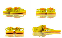 Zehentrenner Gelb Orange Blume
