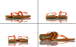 Zehentrenner Orange Lack Sahara