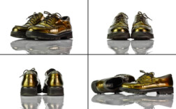 Halbschuhe Bronze Lack Gabor