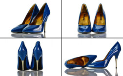 Pumps Blau Lack Avantgarde