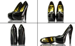 Pumps Plateau Schwarz Lack Jante