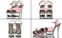 Sandaletten Plateau Rosa Lack Acryl Extreme