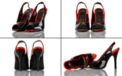 Sandaletten Schwarz Rot Lack NoName