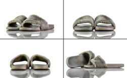 Badeschuhe Grau Fell