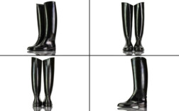 Gummistiefel Reitstiefel Schwarz
