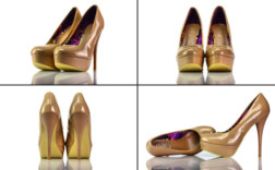 Pumps Plateau Beige Lack Blink