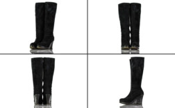 Stiefel Plateau Keilabsatz Schwarz Graceland