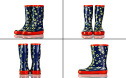 Gummistiefel Mittel Blau Rot Sterne