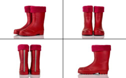Gummistiefel Mittel Bordeaux Gefüttert TCM