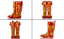 Gummistiefel Rot Sonnenblumen