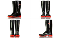 Gummistiefel Schwarz Rot Green Horse