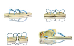 Zehentrenner Blau Beige Snoopy