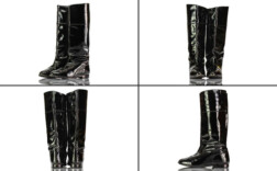 Stiefel Schwarz Lack Vintage