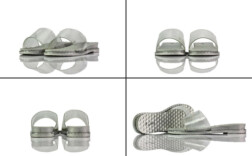 Badeschuhe Grau Transparent Pvc Glitzer Juliet
