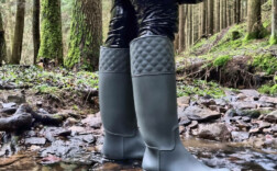 Gummistiefel Grau Lack