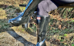 Gummistiefel Schwarz Glossy Hunter