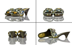Zoccolis Blau Gold Silber Arfilli