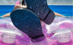 Badeschuhe Schwarz Transparent Glitzer Pvc Juliet