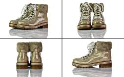 Stiefel Kurz Beige Marmoriert Fell Deichmann