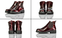 Stiefel Kurz Bordeaux Lack C&A