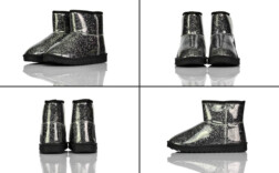 Stiefel Kurz Glitzer Pvc Gefüttert