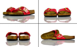Birkenstock Madrid Big Buckle Fuchsia Pink Lack