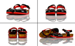 Birkenstock Anquilla Schwarz Rot Lack
