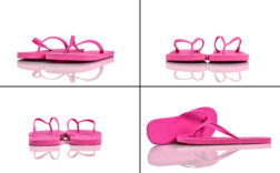 Zehentrenner Rosa geflochten