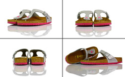 Birkenstock Gizeh Grau Rosa Lack