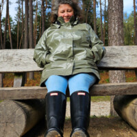 Gummistiefel Schwarz Glossy Hunter