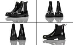 Gummistiefel Kurz Plateau Schwarz Rumkok