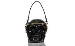 Tasche Halloween Schwarz Lack