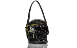Tasche Halloween Schwarz Lack