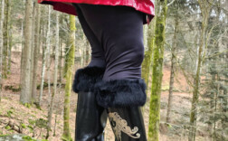 Gummistiefel Keilabsatz Schwarz Wandelei