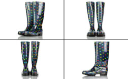 Gummistiefel Blau Bunte Punkte