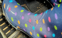 Gummistiefel Blau Bunte Punkte