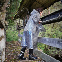 Gummistiefel Keilabsatz Schwarz