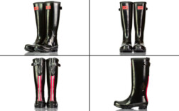 Gummistiefel Schwarz Glossy Rain