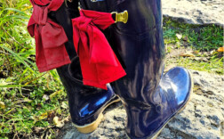 Gummistiefel Blau Glossy Schleife Joules
