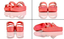Badeschuhe Plateau Rosa Glitzer Lemon Jelly