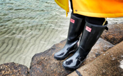 Gummistiefel Schwarz Glossy Rain