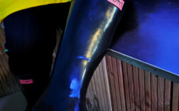 Gummistiefel Schwarz Glossy Rain