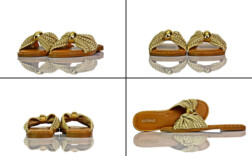 Pantoletten Gold Catwalk
